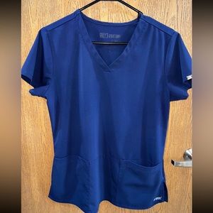 GREYS ANATOMY SCRUB TOP SIZE M
